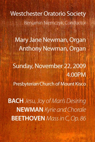 WOS Fall Concert, Sunday, November 22, 2009