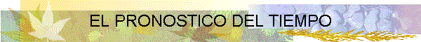 EL PRONOSTICO DEL TIEMPO