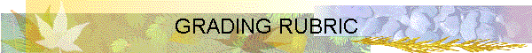 GRADING RUBRIC